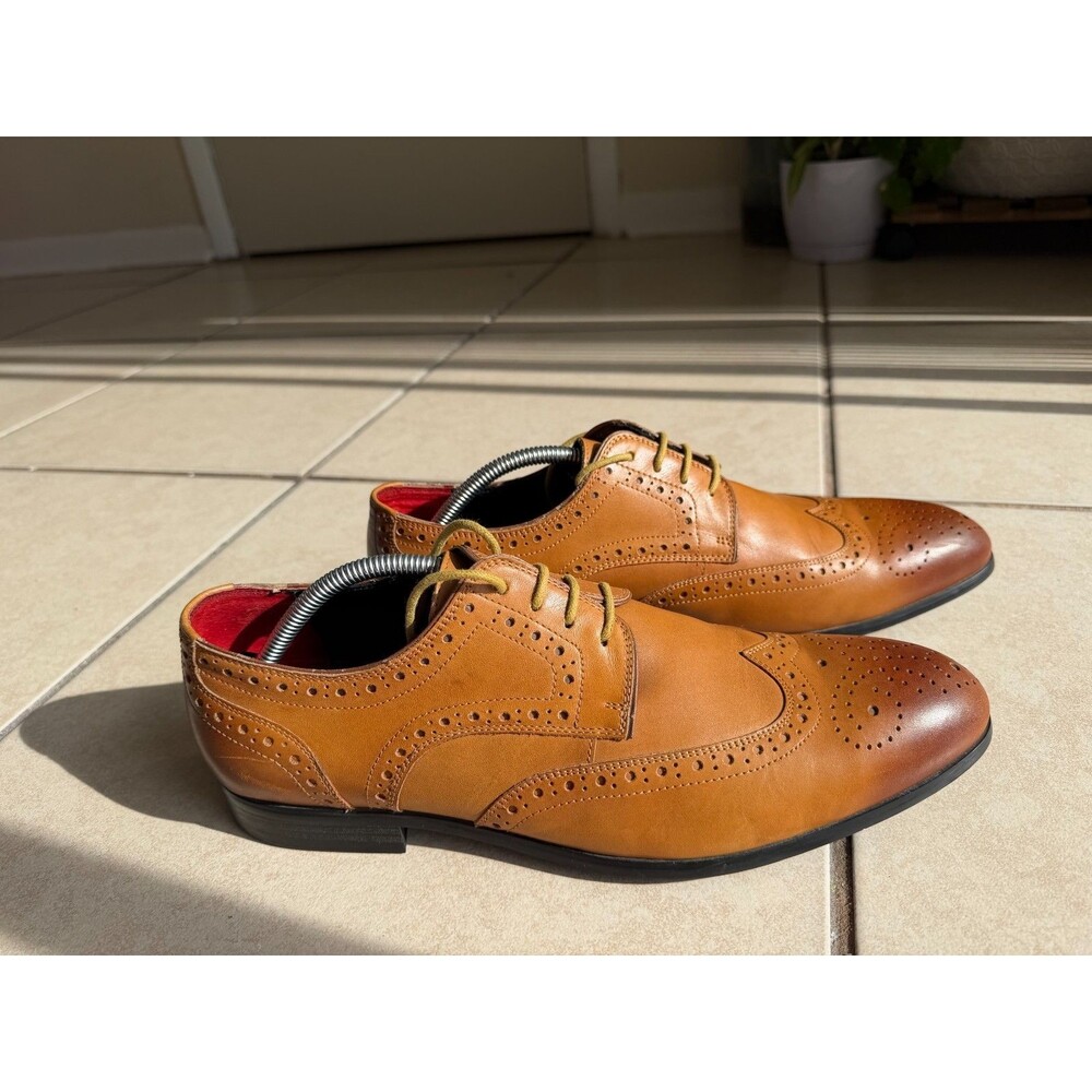 Saks Fifth Avenue Shoes, Red Saks Fifth Avenue Mens Preston Leather Shoe sz 12